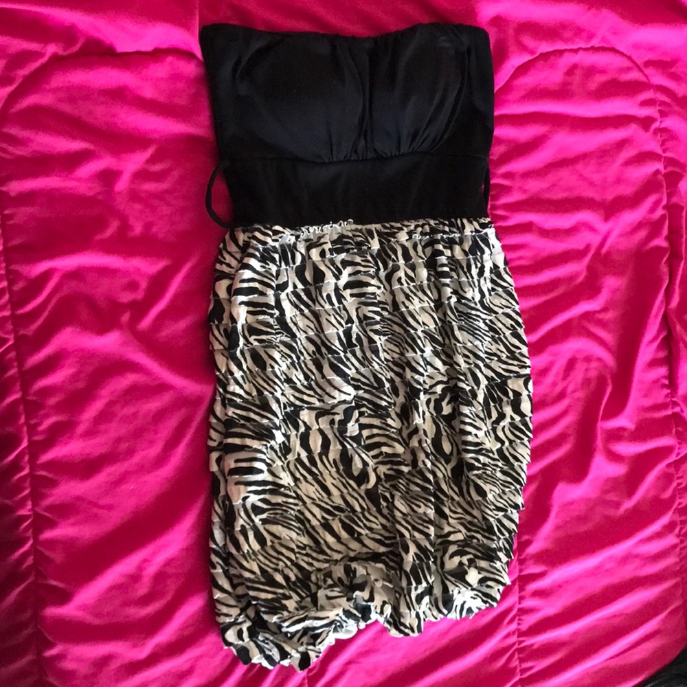 Mini Zebra Print Dress